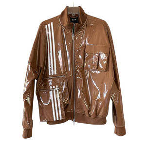 ADIDAS IVY PARK Unisex Size Small Wild Brown Latex Front Zip Track Jacket NWOT